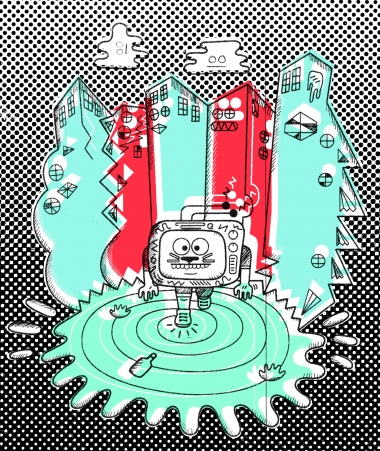 Gina & Nino (tekst: Gino van Weenen, illustratie: Nina Fernande), Cartoon, 2013