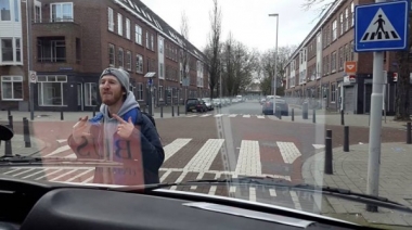 Philip Ewe, still image from documentation of "Ride or Die" (2015) performance, Rotterdam (NL)