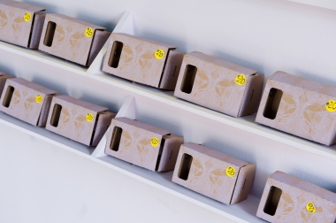 Special edition cardboards, met CULTURESPORT logo. Beeld: Lotte Stekelenburg